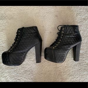 Jeffrey Campbell Lace up heeled boots